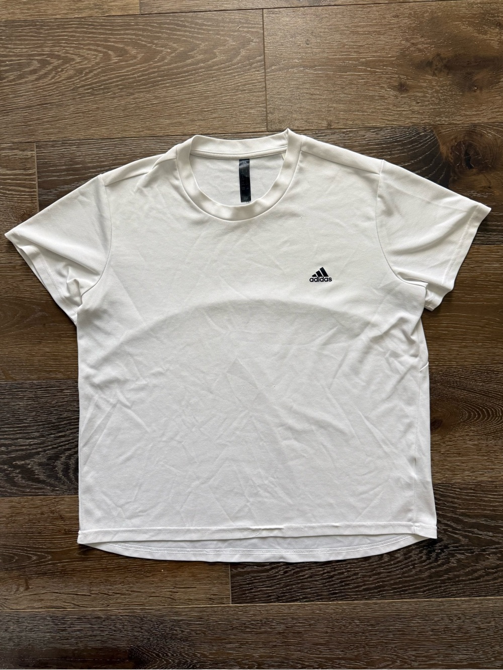 Adidas Women's Aerofeady White Logo Crewneck Tee